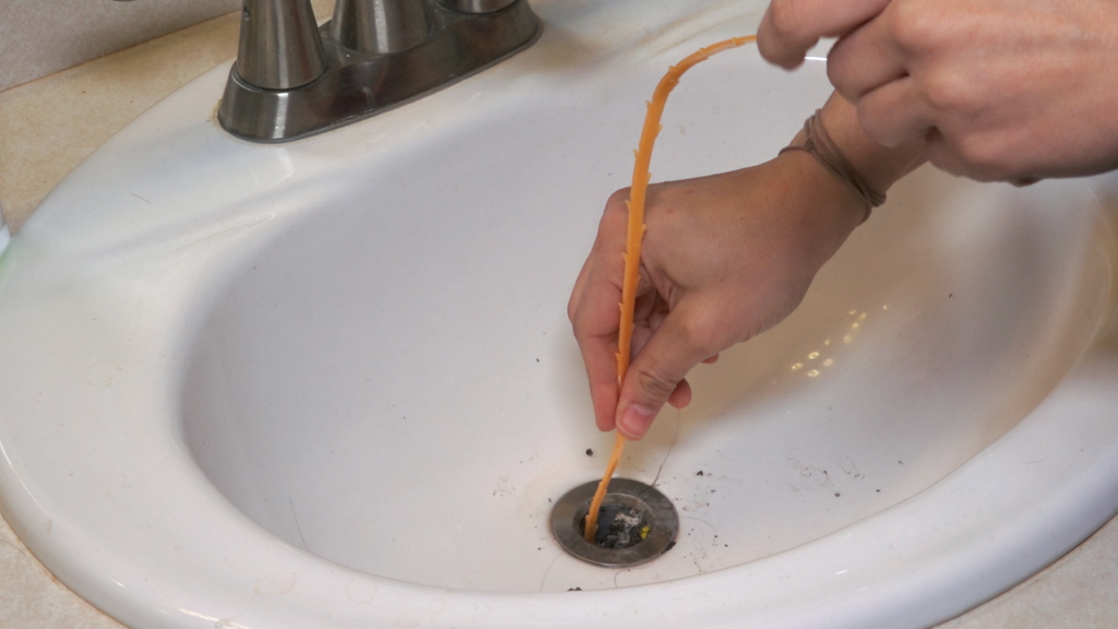 best product to remove hair from bathroom sink